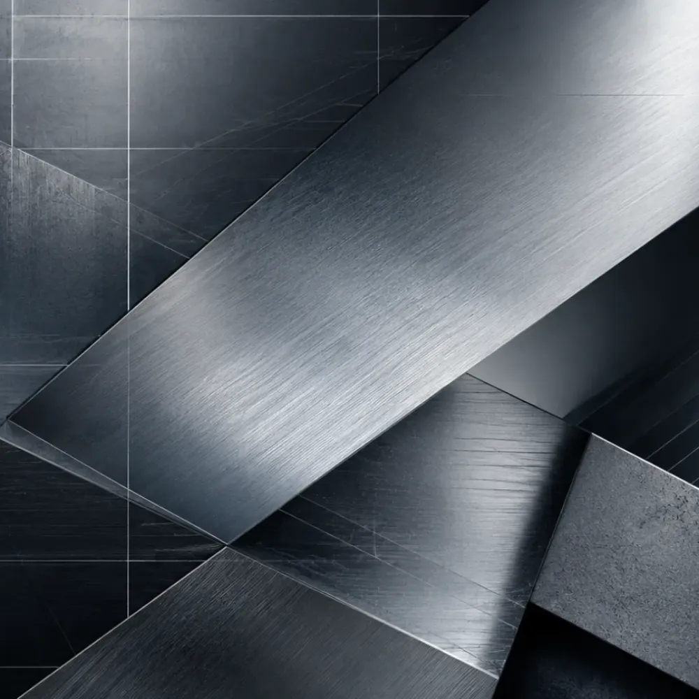 Brushed steel plate stock