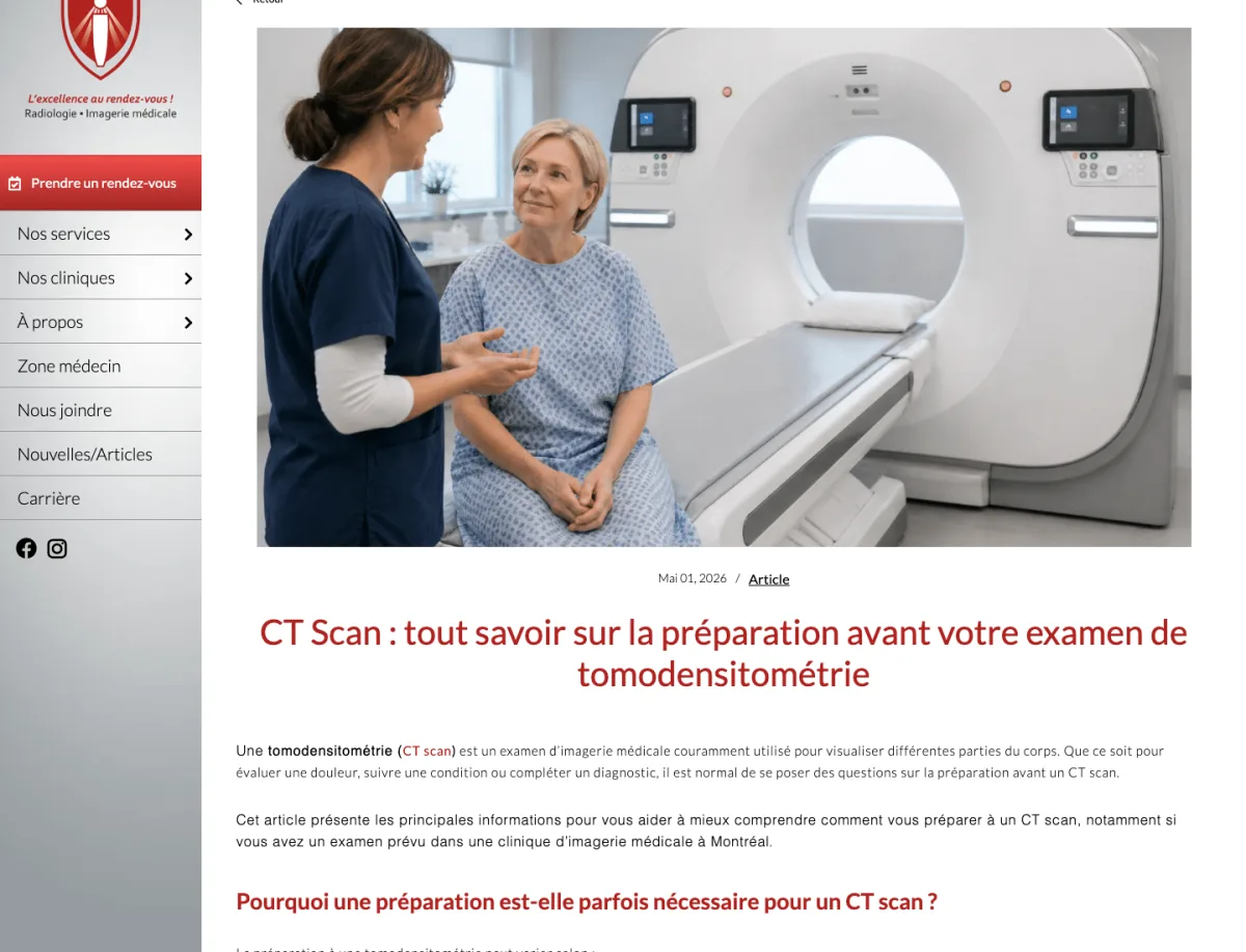 Radimed article: everything to know about preparing for a CT scan
