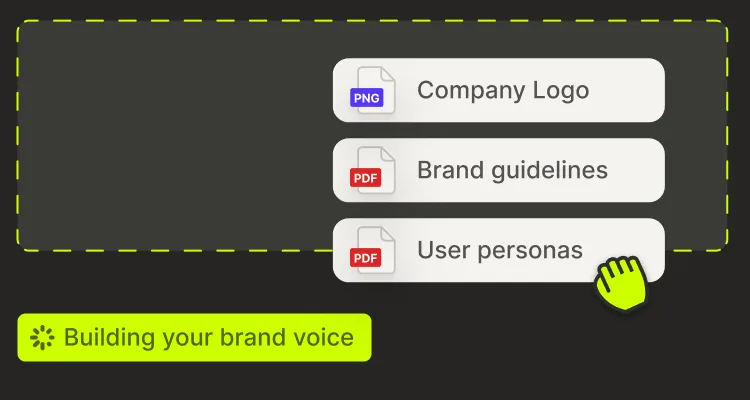 Company logos, brand guidelines and customer personas