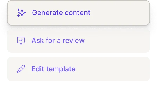 Actions for creating channel-ready content