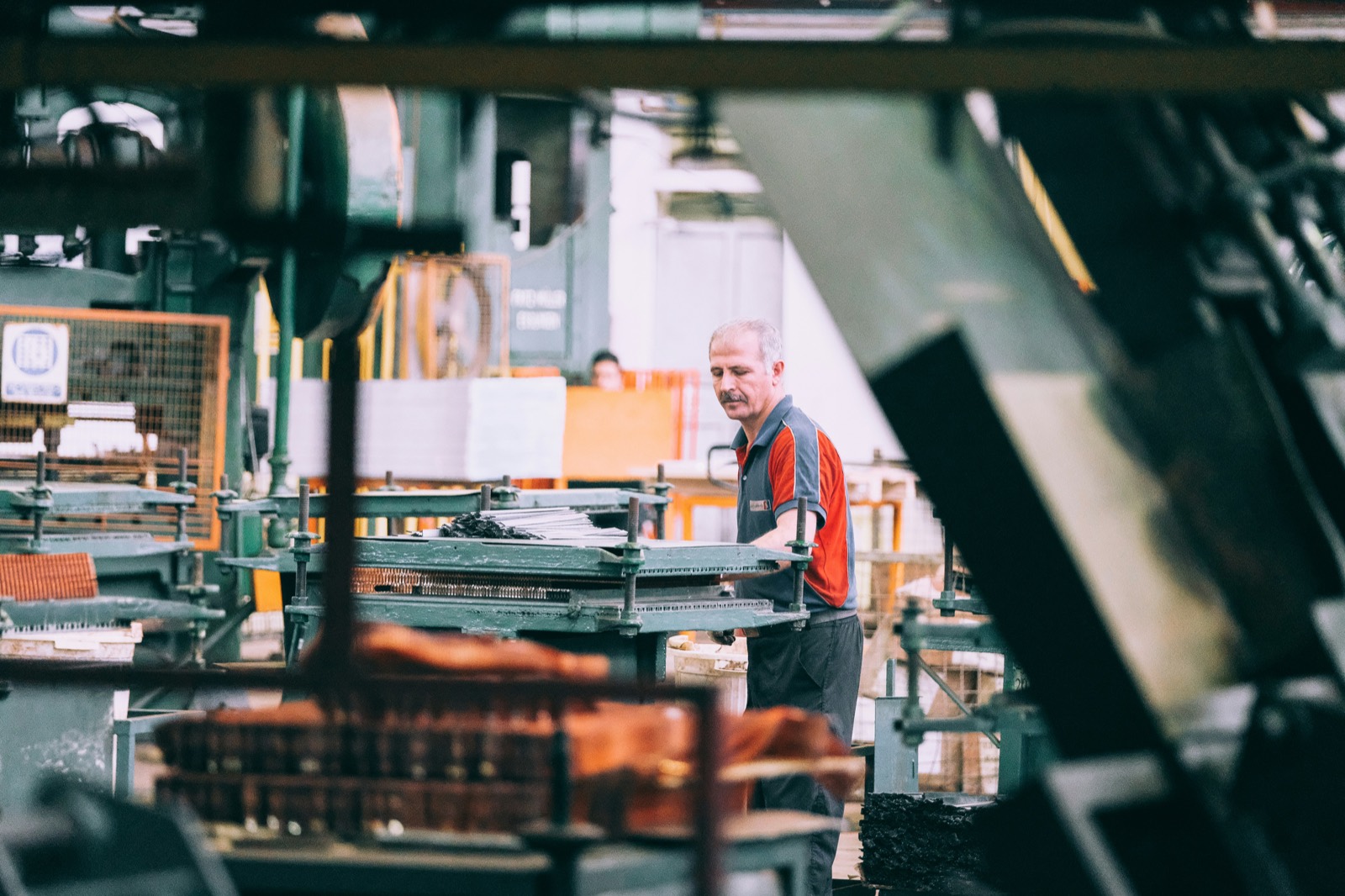 A manufacturing worker on the shop floor